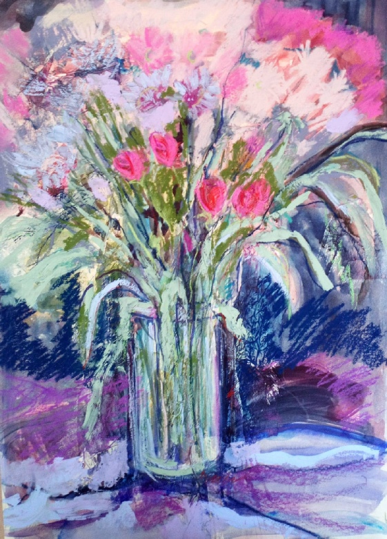 Mixed media pastel and &nbsp;water-based colours